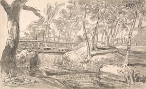 Paysage Fluvial avec une Cascade - James Ward